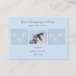 シュナウザー(ジャイアント、標準絵画) - Dog Art 名刺