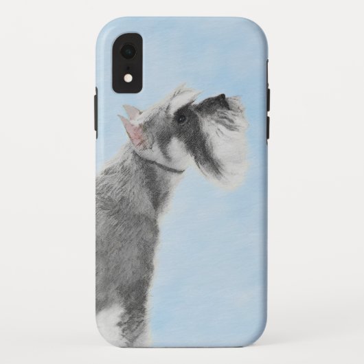 シュナウザー(ジャイアント、標準絵画) - Dog Art Case-Mate iPhoneケース (裏面)