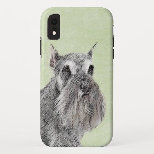 シュナウザー(ジャイアント、標準絵画) - Dog Art Case-Mate iPhoneケース (裏面)