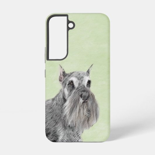 シュナウザー(ジャイアント、標準絵画) - Dog Art Samsung Galaxyケース (裏面)