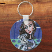 シュナウザー・ハグズ・レディ キーホルダー (正面)