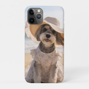 シュナウザー ビーチタオル iPhone 11 PROケース