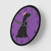 シュナウザー・プリンス ラウンド壁時計 (傾斜)