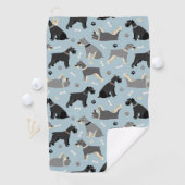 シュナウザー・ポーズ・アンド・ボーンズ ゴルフタオル (インサイチュ)