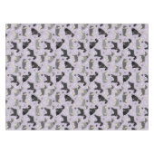 シュナウザー・ポーズ・アンド・ボーンズ テーブルクロス (正面(横))