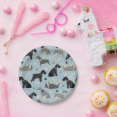 シュナウザー・ポーズ・アンド・ボーンズ ペーパープレート (パーティー)