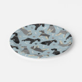 シュナウザー・ポーズ・アンド・ボーンズ ペーパープレート (アングル)