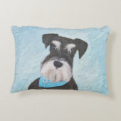 シュナウザー(ミニチュア)絵画ズ-かわいいオリジナル犬 アクセントクッション (裏面)