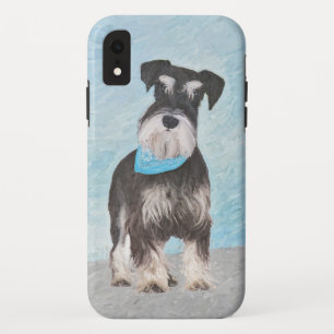 シュナウザー(ミニチュア)絵画ズ-かわいいオリジナル犬 iPhone XRケース