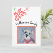 シュナウザー メリークリスマス シーズンカード (スタンド正面)