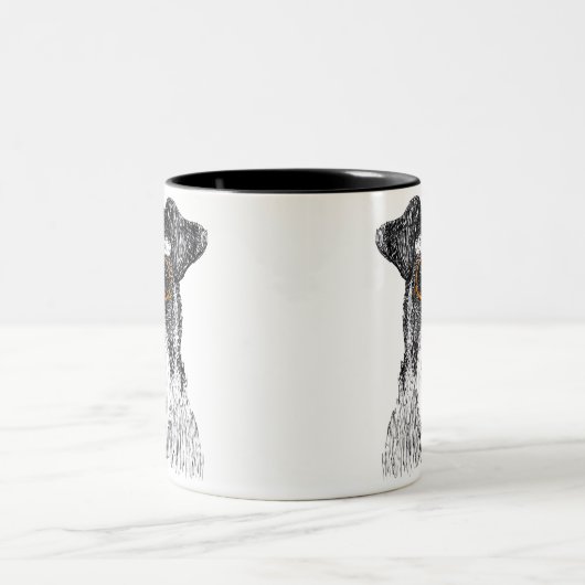 シュナウザー・モノクル ツートーンマグカップ (中央)