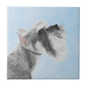 シュナウザー(巨人、標準)絵画の犬芸術 タイル