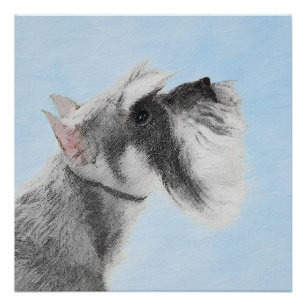 シュナウザー(巨人、標準)絵画の犬芸術 ポスター