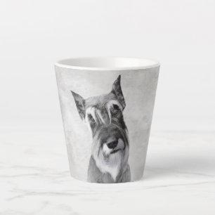シュナウザー(巨人)絵画犬芸術 カフェラテマグ