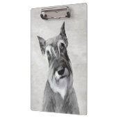 シュナウザー(巨人)絵画犬芸術 クリップボード (左)