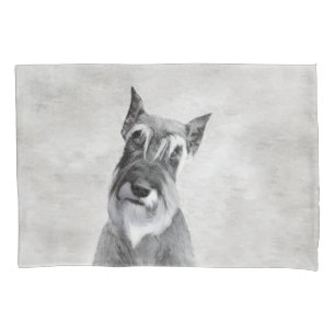 シュナウザー(巨人)絵画犬芸術 枕カバー