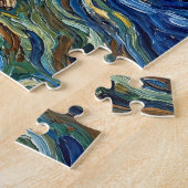 シュナウザー 星空の絵 ジグソーパズル (側面)