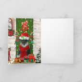 シュナウザー 犬 クリスマス カード (内部)