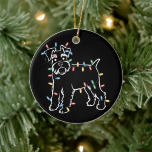 シュナウザー 犬 ツリー クリスマス イヌ ペット 動物 わんこ セラミックオーナメント
