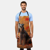 シュナウツァイン紅葉秋インスパイア エプロン (着用した状態)