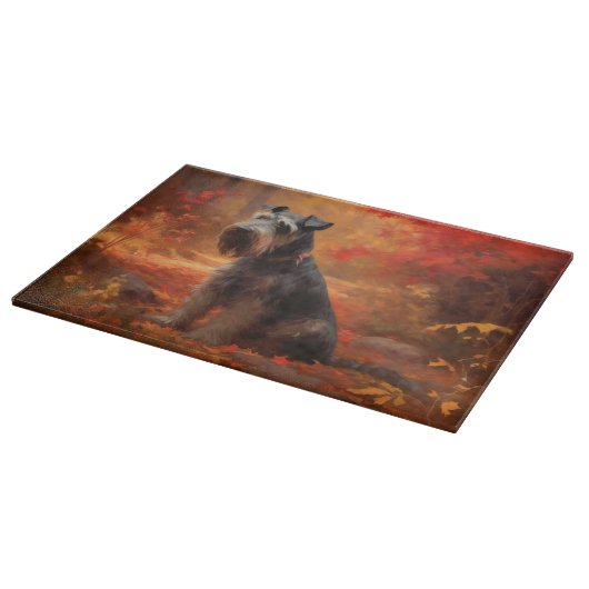 シュナウツァイン紅葉秋インスパイア カッティングボード (角)