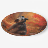 シュナウツァイン紅葉秋インスパイア ペーパープレート (アングル)