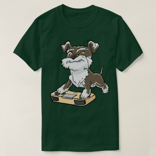 シュナウツァゲームパッドゲームかわいい Tシャツ (デザイン正面)