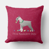 シュナウツァフェリズドッグいけなクリスマスデザイン クッション (正面)