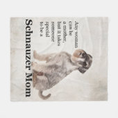 シュナウツァーのお母さんのフリースブランケット フリースブランケット (正面(横))