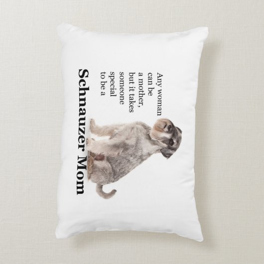 シュナウツァーのお母さんの枕 アクセントクッション (裏面(縦))