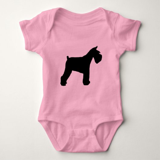 シュナウツァーのギア ベビーボディスーツ (正面)