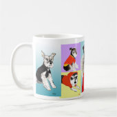 シュナウツァーのギャラリーのマグ コーヒーマグカップ (左)