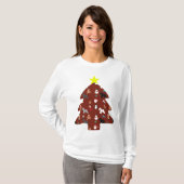 シュナウツァーのクリスマスのワイシャツ Tシャツ (正面フル)