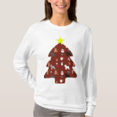 シュナウツァーのクリスマスのワイシャツ Tシャツ (正面)