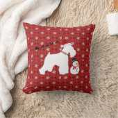 シュナウツァーのクリスマスの枕 クッション (ブランケット)