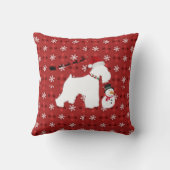 シュナウツァーのクリスマスの枕 クッション (裏面)