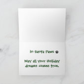 シュナウツァーのクリスマスカード シーズンカード (内部)