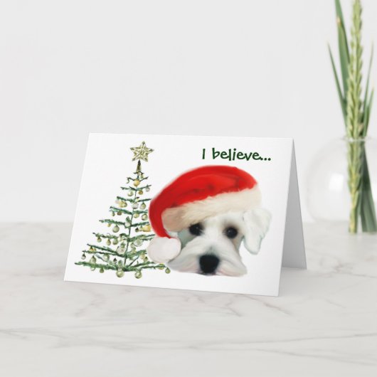 シュナウツァーのクリスマスカード シーズンカード (正面)