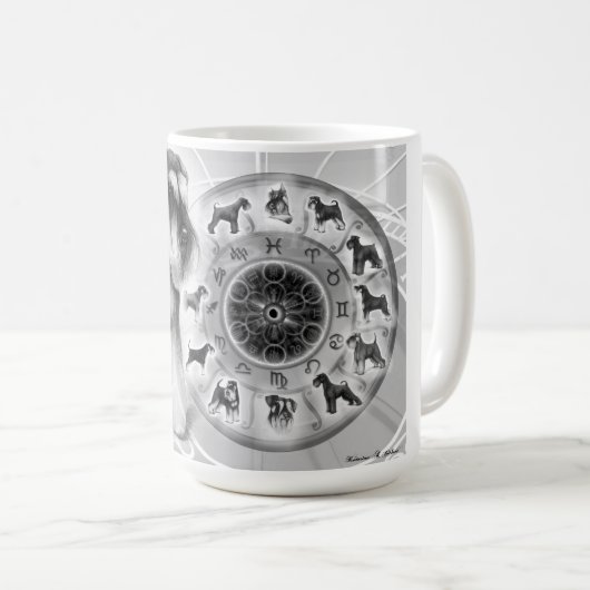 シュナウツァーのコップ コーヒーマグカップ (正面右)