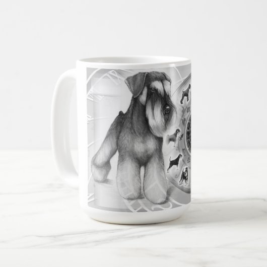 シュナウツァーのコップ コーヒーマグカップ (正面左)