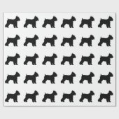 シュナウツァーのシルエット ラッピングペーパー (フラット)