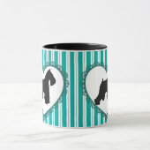 シュナウツァーのハートおよびコーヒー・マグ マグカップ (中央)