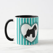 シュナウツァーのハートおよびコーヒー・マグ マグカップ (左)