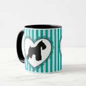 シュナウツァーのハートおよびコーヒー・マグ マグカップ (正面左)