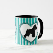 シュナウツァーのハートおよびコーヒー・マグ マグカップ (正面右)