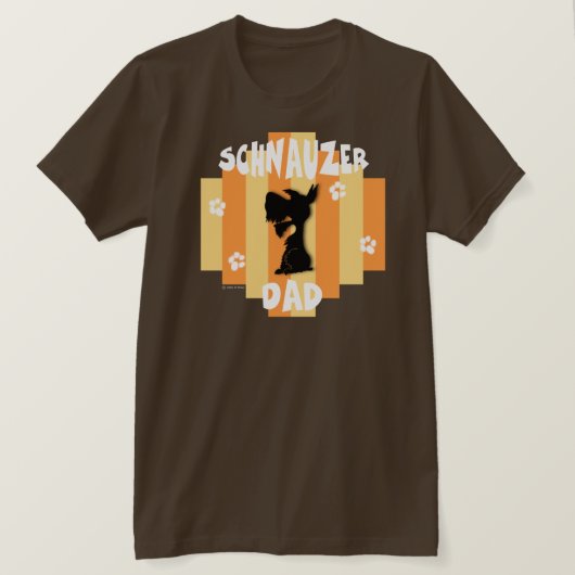 シュナウツァーのパパのワイシャツ Tシャツ (デザイン正面)