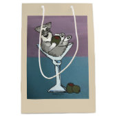 シュナウツァーのマルティーニのギフトバッグ媒体 ミディアムペーパーバッグ (正面)