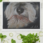 シュナウツァーの台所タオル キッチンタオル (折り畳み)