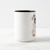 シュナウツァーの子犬のコーヒー・マグ ツートーンマグカップ (中央)