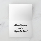 シュナウツァーの子犬はサンタ犬のクリスマスカードを引き継ぎます シーズンカード (内部)